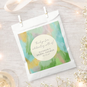 Sachets En Papier Fête des mariées d'aquarelle Abstraite Merci perso