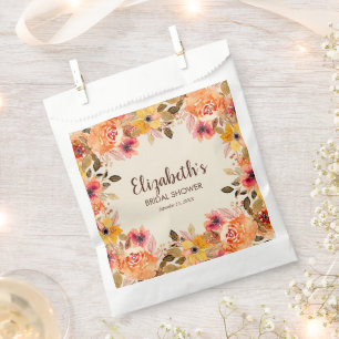 Sachets En Papier Fête des mariées d'aquarelle d'automne