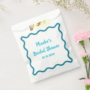 Sachets En Papier Fête des mariées de bordure en forme de vague manu