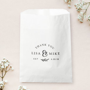 Sachets En Papier Fête des mariées de Mariage botanique rustique