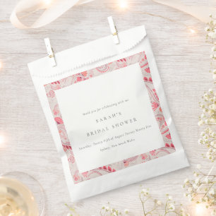 Sachets En Papier Fête des mariées de typographie moderne Blush Pais