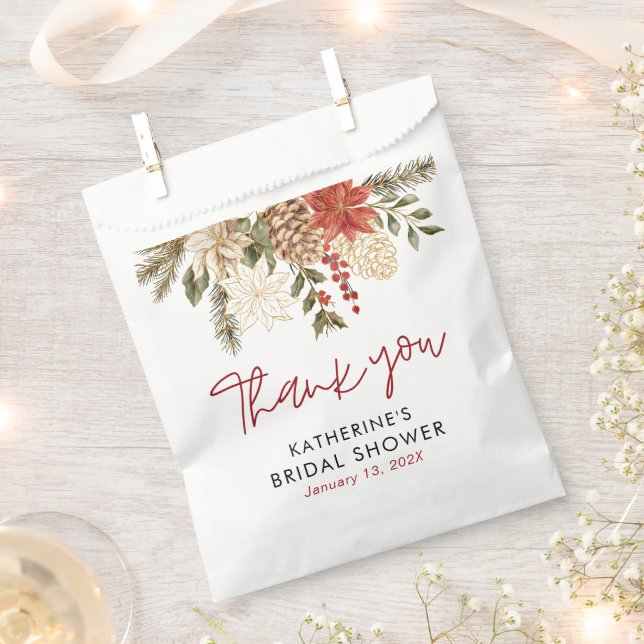 Sachets En Papier Fête des mariées d'hiver de Noël (Coupé)