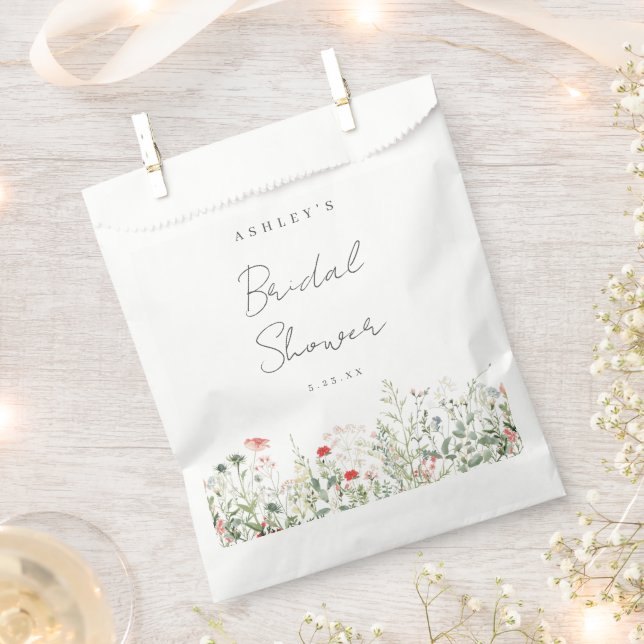Sachets En Papier Fête des mariées fleur sauvage (Coupé)