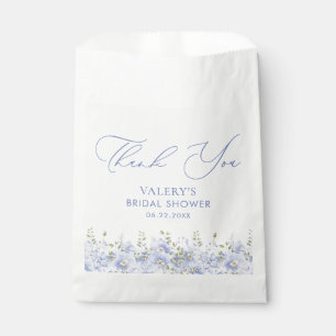 Sachets En Papier Fête des mariées florale bleu poussiéreux