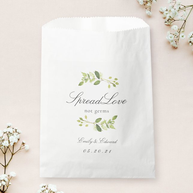 Sachets En Papier Fête des mariées Mariage verdoyante - Stockage de  (Créateur téléchargé)