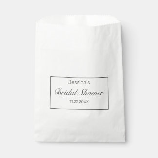 Sachets En Papier Fête des mariées minimaliste moderne en noir blanc