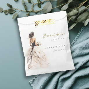 Sachets En Papier Fête des mariées moderne Mariage aquarelle
