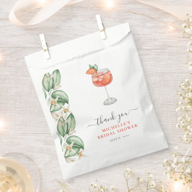 Sachets En Papier Fête des mariées orange Aperol Spritz (Coupé)