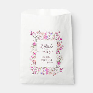 Sachets En Papier Fête des mariées Rose en rubis à l'aquarelle flora