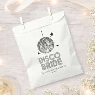 Sachets En Papier Fête des mariées Silver Disco Ball Disco Bride