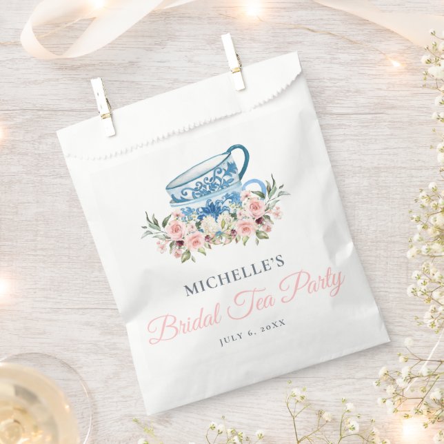 Sachets En Papier Fête des mariées Tea Party (Coupé)