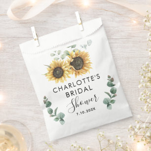 Sachets En Papier Fête des mariées végétale de tournesol