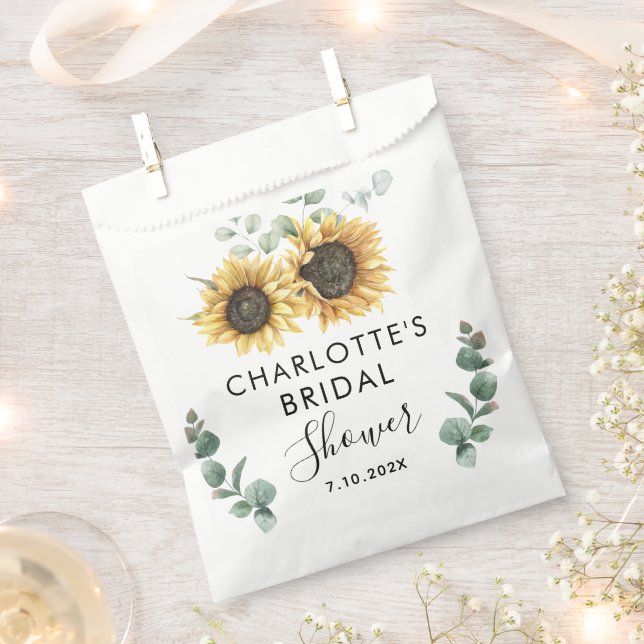 Sachets En Papier Fête des mariées végétale de tournesol (Coupé)