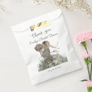 Sachets En Papier Fête des mariées vintage Art Nouveau Floral