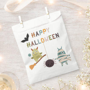 Sachets En Papier Fête des monstres mignons d'Halloween