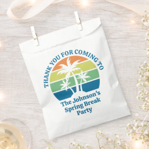 Sachets En Papier Fête des palmiers de l'île tropicale personnalisab