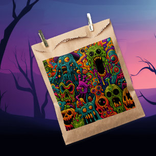 Sachets En Papier Fête d'Halloween Zombie et monstres