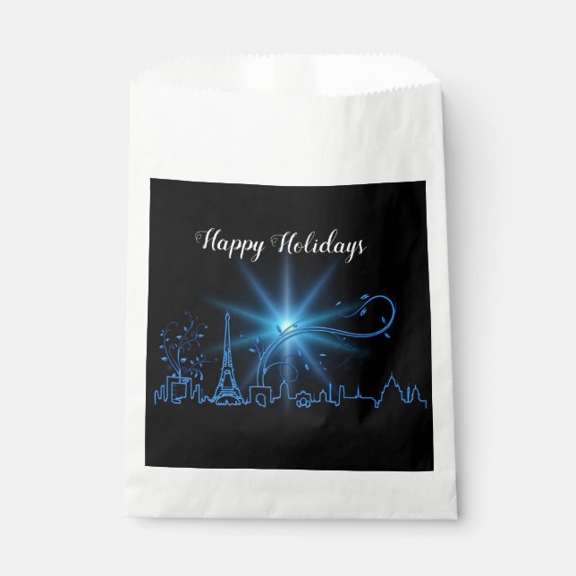 Sachets En Papier Fête du Nouvel An à Paris (Devant)