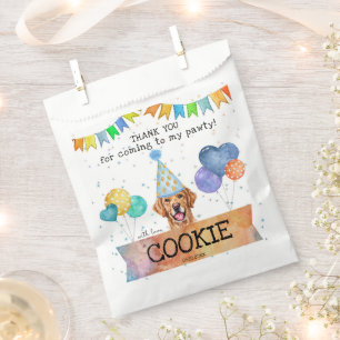 Sachets En Papier Fête Golden Retriever Merci Traitement Fête