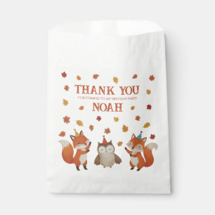 Sachets En Papier Fêtes d'anniversaire enfant automne boisées Renard
