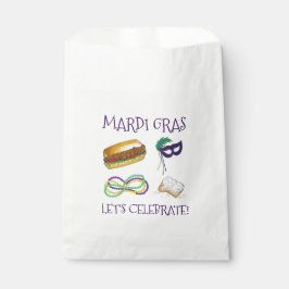 Sachets En Papier Fêtons Mardi Gras Beignet Beads NOLA