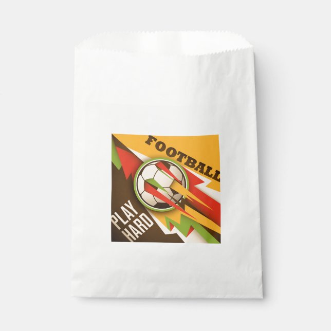 Sachets En Papier Feu Football Soccer Sport Ball (Devant)