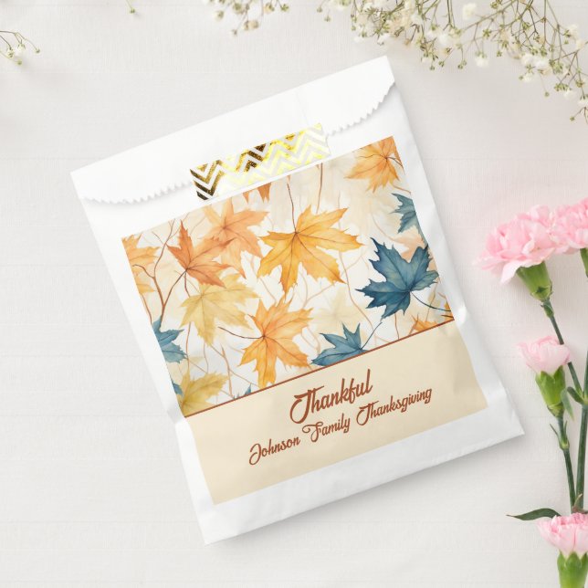 Sachets En Papier Feuilles de l'érable Thanksgiving Brunch Dîner (Scellé)