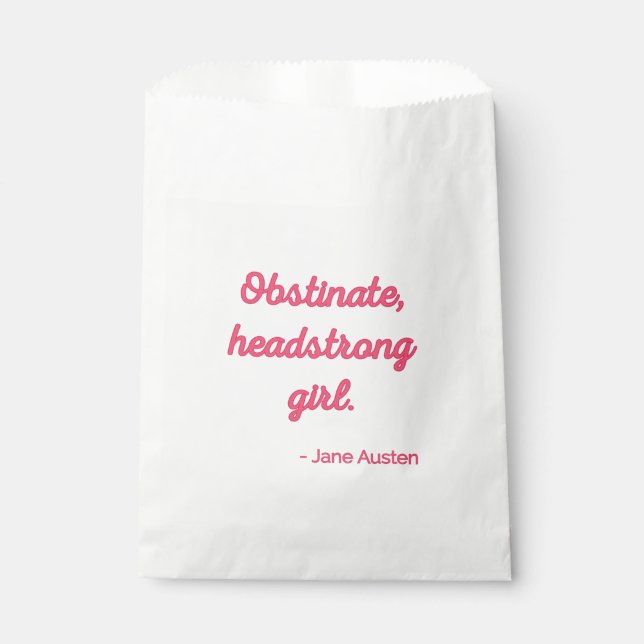 Sachets En Papier Fierté et préjugés Citation II - Style mignon (Devant)