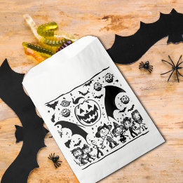 Sachets En Papier fiesta en noir et blanc