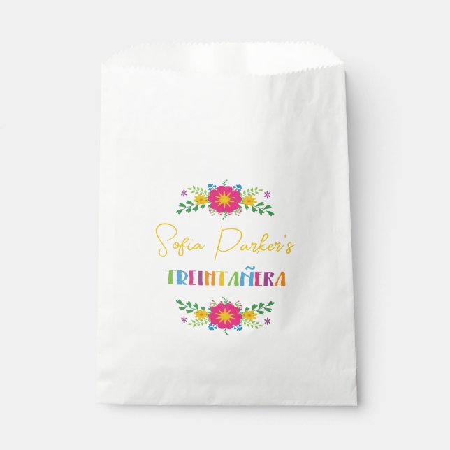 Sachets En Papier Fiesta floral mexicain Treintañera (Devant)