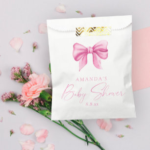 Sachets En Papier Fille ARC ROSE Baby shower