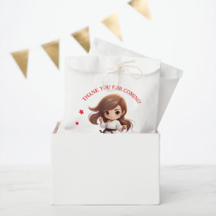 Sachets En Papier Fille Karate Martial Arts fête d'anniversaire
