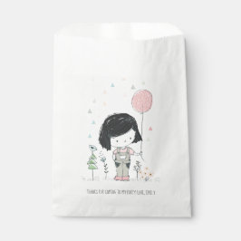 Sachets En Papier Fille mignonne avec ballons Anniversaire Favoriser