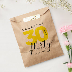 Sachets En Papier Fille moderne brillant Jaune 30 et Flirty
