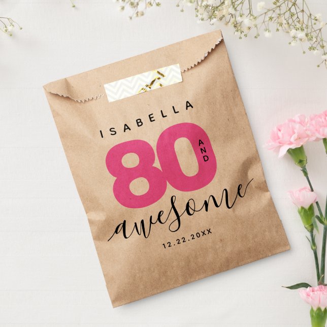 Sachets En Papier Fille moderne rose 80 et stupéfiant (Scellé)