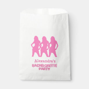 Sachets En Papier Filles de la fête rose personnalisées bachelorette