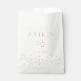 Sachets En Papier Filles fête d'anniversaire floral élégant personna