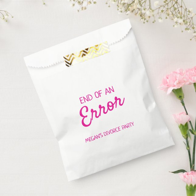 Sachets En Papier Fin d'une erreur (Scellé)