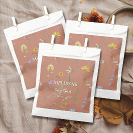 Sachets En Papier Fleur sauvage aquarelle rustique rose boho fleur s