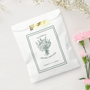 Sachets En Papier Fleur sauvage Bouquet Rustique Whimsical Fête des 