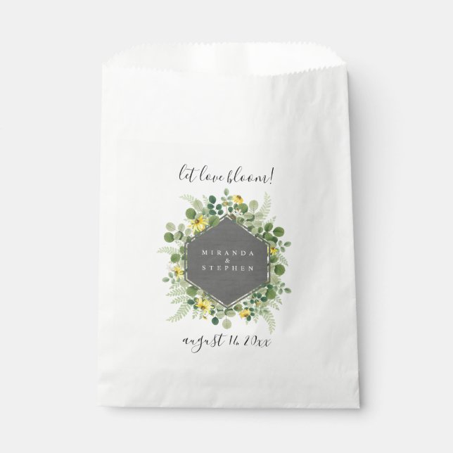 Sachets En Papier Fleur sauvage laisser l'amour fleurir Mariage seme (Devant)