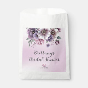 Sachets En Papier Fleurs aquarelles lavande pour douche de mariée