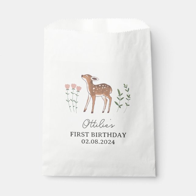 Sachets En Papier Fleurs de bois Fleurs de bois Anniversaire (Devant)