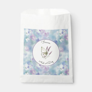 Sachets En Papier Fleurs de mariage bleu lavande blanc violet