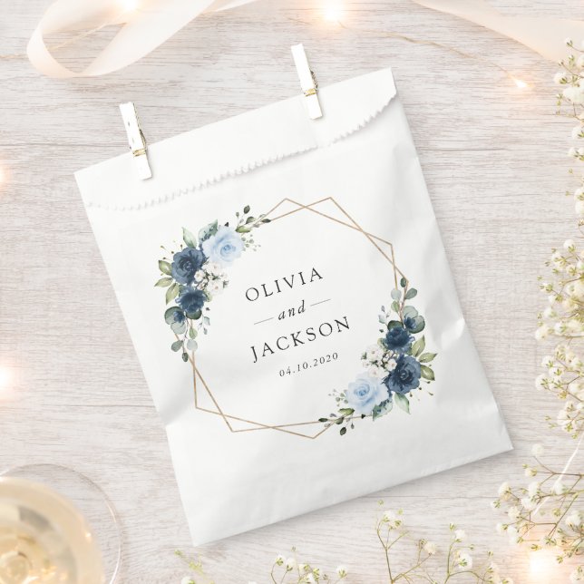 Sachets En Papier Fleurs de marine, Fleurs bleues, Boho, Mariage flo (Coupé)