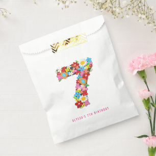 Sachets En Papier Fleurs de Printemps Whimsical Fête de fille 7e ann