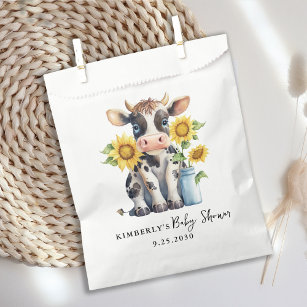 Sachets En Papier Fleurs de soleil de vache mignonne Moderne Baby sh