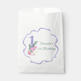 Sachets En Papier Fleurs et ruban Fête du premier anniversaire