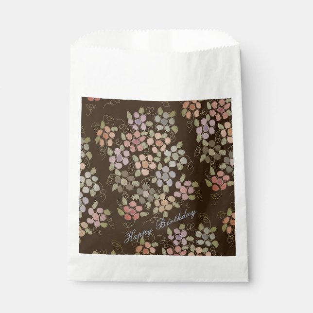Sachets En Papier Fleurs Pastel En Rose (Devant)
