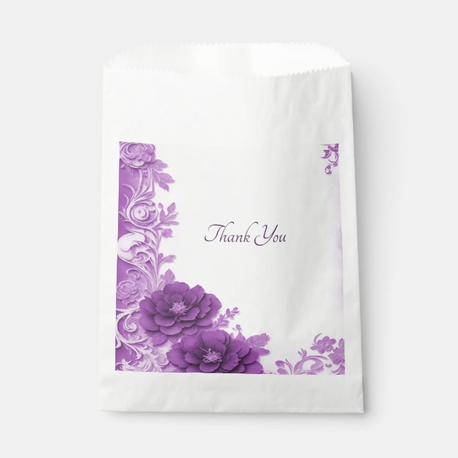 Sachets En Papier Fleurs violettes Flore Favoriser Sac (Devant)